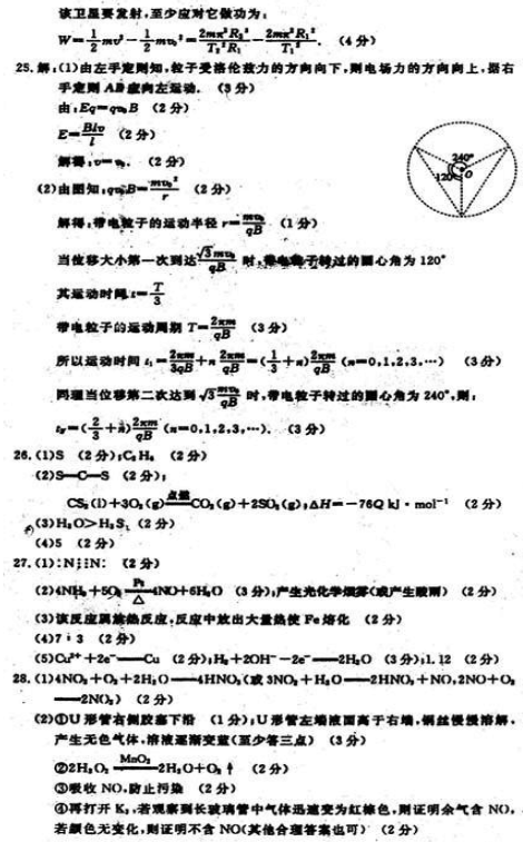 2020全国100所名校卷理综（含答案）