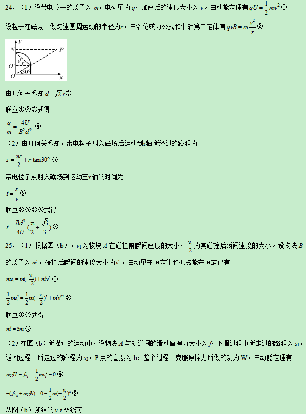 2019年河南高考理综试题及答案【精校版】