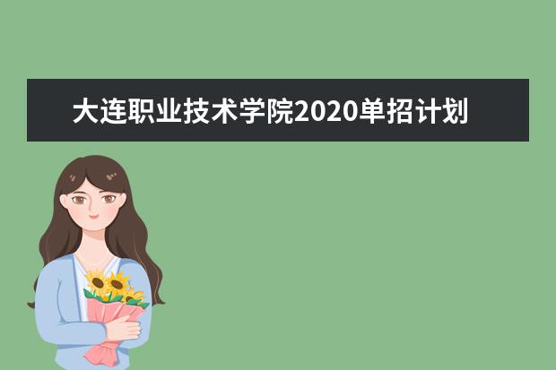 大连职业技术学院2020单招计划及专业