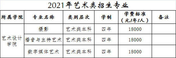 2021年重庆大学城市科技学院艺术类专业校考预报名