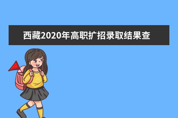 西藏2020年高职扩招录取结果查询渠道