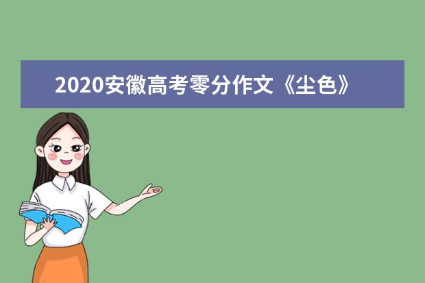 2020安徽高考零分作文《尘色》走红 网友大赞有文采