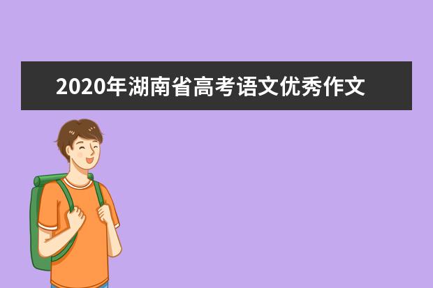 2020年湖南省高考语文优秀作文：所向，所爱，所愿