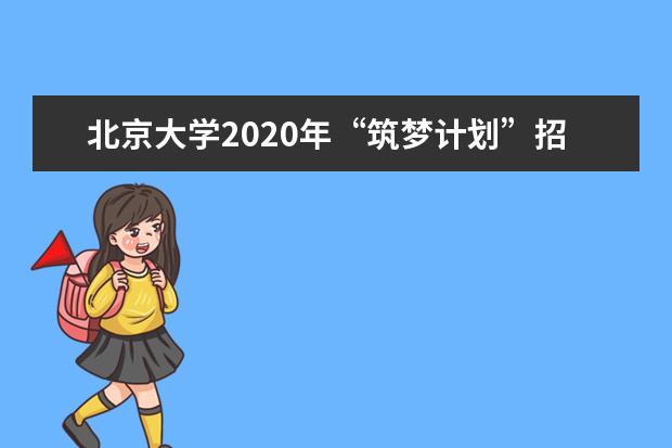 北京大学2020年“筑梦计划”招生有什么优惠政策？