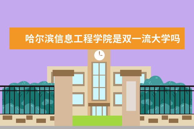 哈尔滨信息工程学院是双一流大学吗，有哪些双一流学科？