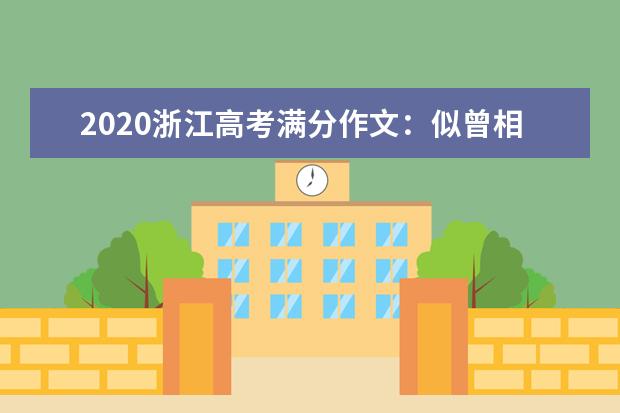 2020浙江高考满分作文：似曾相识燕归来