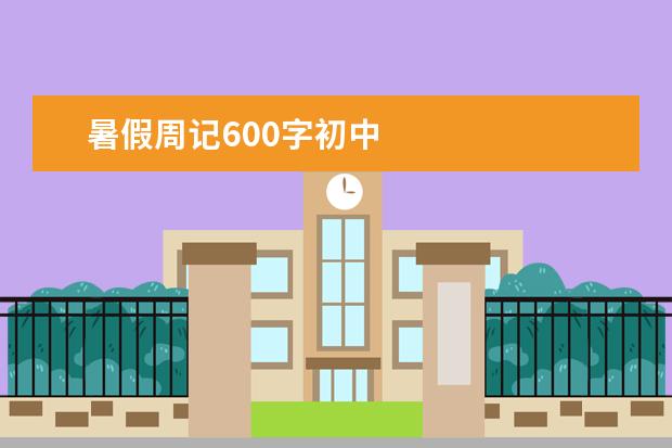 暑假周记600字初中