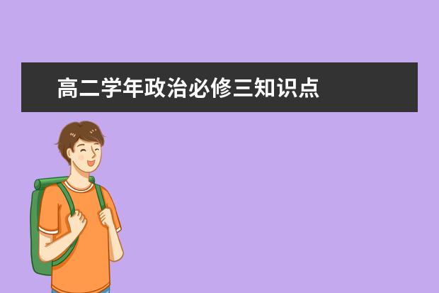 高二学年政治必修三知识点