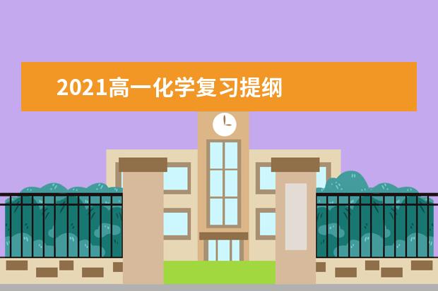 2021高一化学复习提纲