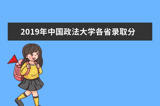 2019年中国政法大学各省录取分数线汇总