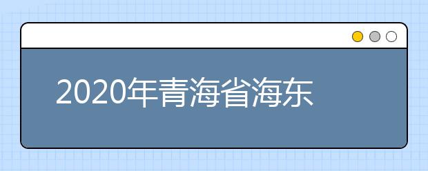 2020年青海省海东地区成人高考报名官方网站