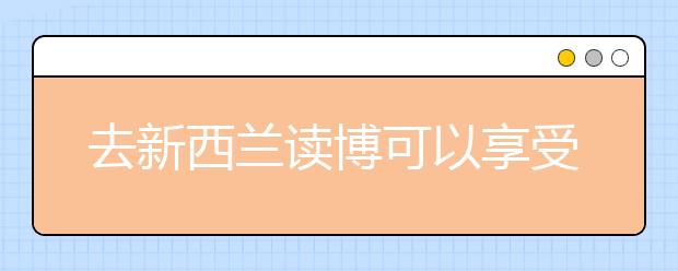 去新西兰读博可以享受哪些福利政策