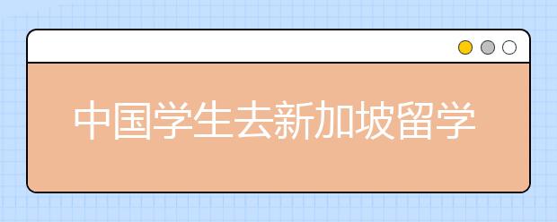 中国学生去新加坡留学可以申请哪些奖学金