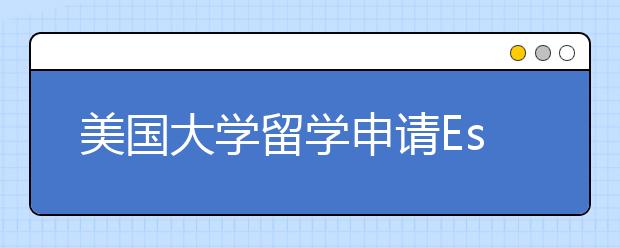 美国大学留学申请Essay写作