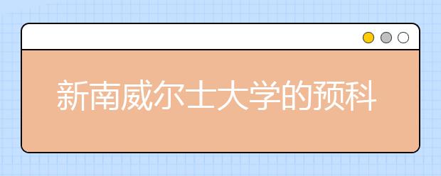 新南威尔士大学的预科课程申请