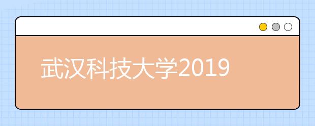 武汉科技大学2019年承认美术统考成绩