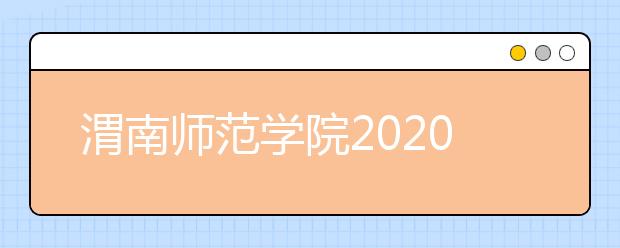 渭南师范学院2020年艺术类招生信息公告