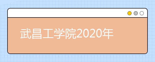 武昌工学院2020年山东省艺术类摄影专业校考招生简章