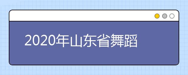 2020年山东省舞蹈类专业联考实施方案（山东青年政治学院平台）