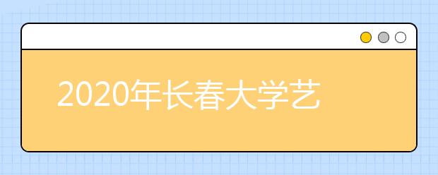 2020年长春大学艺术类本科专业拟招生计划