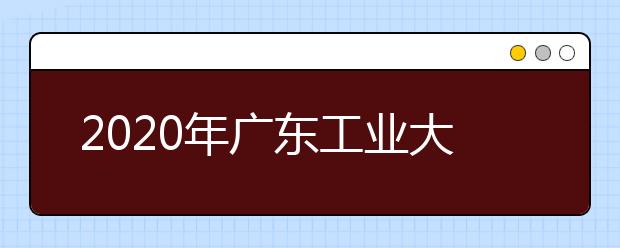 2020年广东工业大学美术类本科专业招生计划