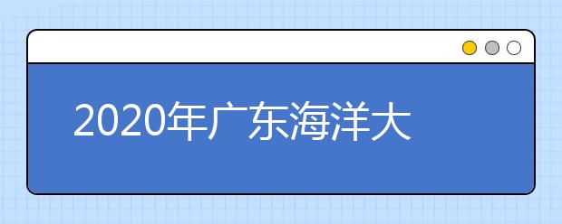 2020年广东海洋大学美术类本科专业拟招生计划