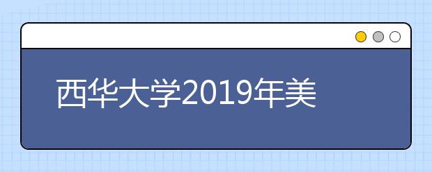 西华大学2019年美术类本科专业录取人数统计