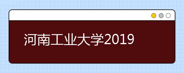 河南工业大学2019年美术类本科分省分专业招生计划