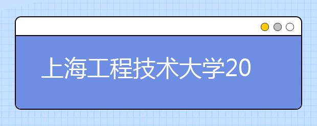 上海工程技术大学2019年艺术类本科分省分专业招生计划