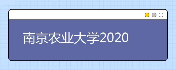 南京农业大学2020年表演专业录取规则