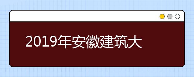 2019年安徽建筑大学美术类本科专业录取分数线