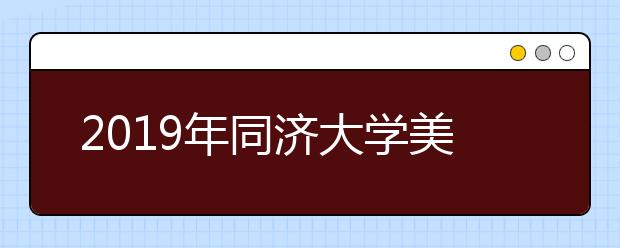 2019年同济大学美术类专业录取分数线