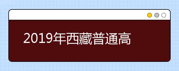 2019年西藏普通高校招生已录取新生10978人