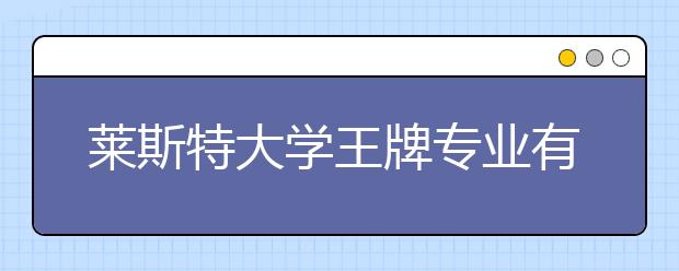莱斯特大学王牌专业有哪些?