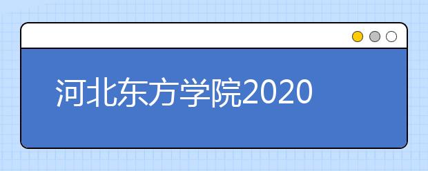 河北东方学院2020年新增数字媒体艺术、艺术与科技专业