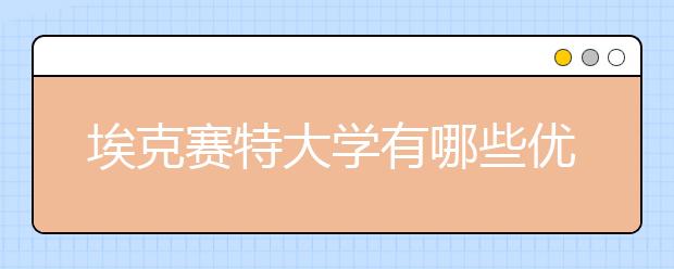 埃克赛特大学有哪些优势专业?
