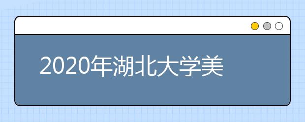 2020年湖北大学美术类专业拟招生计划