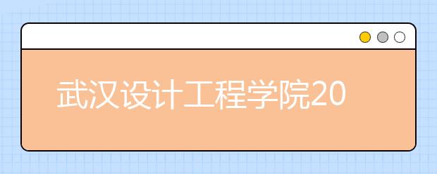 武汉设计工程学院2020年校考问题答疑