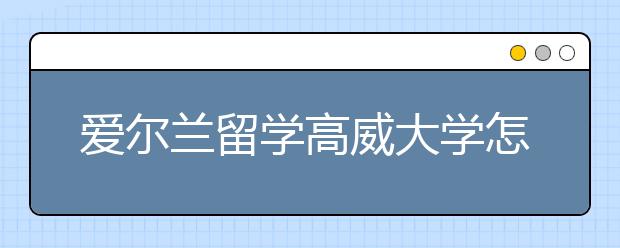 爱尔兰留学高威大学怎么样