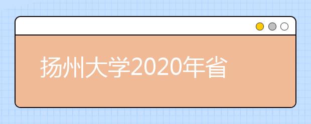 扬州大学2020年省外艺术类专业招生章程（修订版）