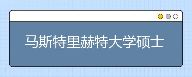 马斯特里赫特大学硕士条件