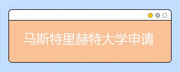 马斯特里赫特大学申请要求