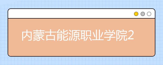 内蒙古能源职业学院2020年单独考试招生工作方案