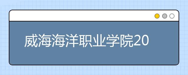 威海海洋职业学院2020年普通高等教育招生章程