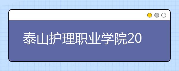 泰山护理职业学院2020年普通高等教育招生章程