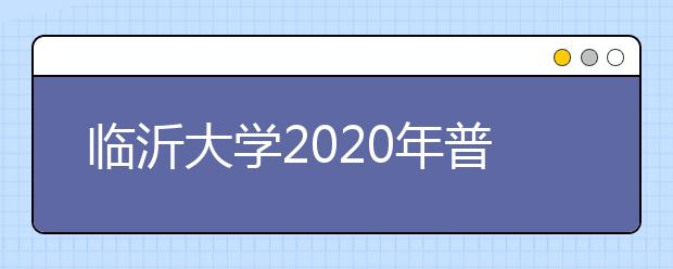 临沂大学2020年普通高考招生章程（含艺术类）