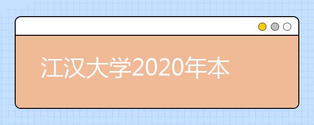 江汉大学2020年本专科招生章程（含艺术类）