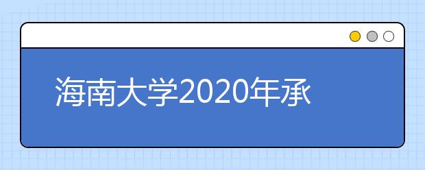 海南大学2020年承认美术统考成绩
