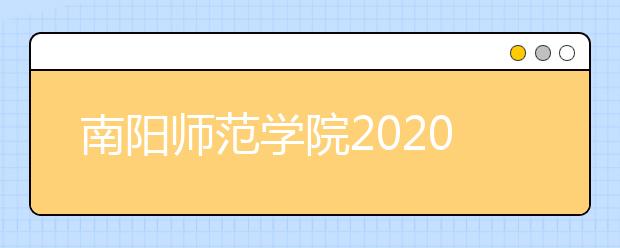 南阳师范学院2020年艺术类专业招生计划