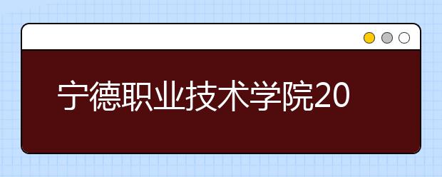 宁德职业技术学院2019年退役军人扩招专项计划(专科)